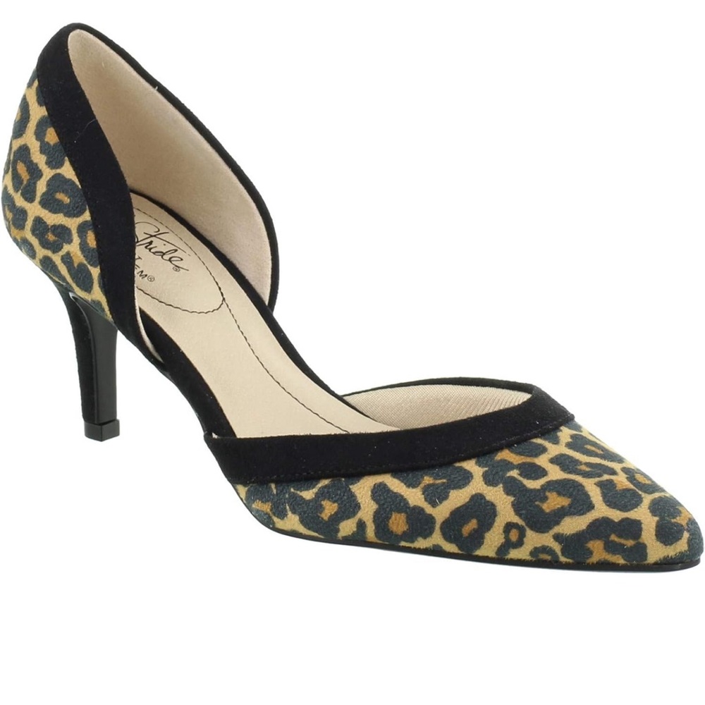 Life Stride Saldana Animal Print Slip On Pump Heels US 9.5M Classic
